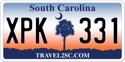 SC license plate XPK331