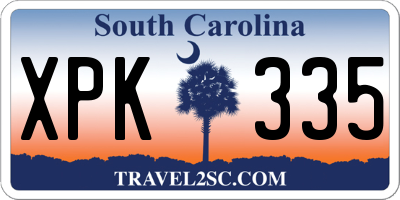 SC license plate XPK335