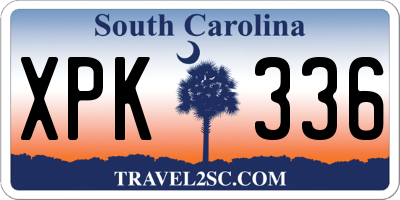 SC license plate XPK336