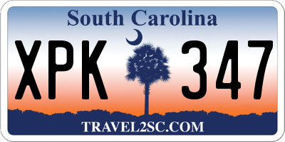 SC license plate XPK347