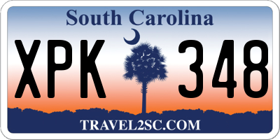 SC license plate XPK348