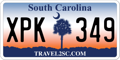 SC license plate XPK349