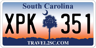 SC license plate XPK351
