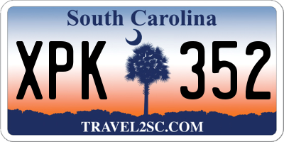 SC license plate XPK352