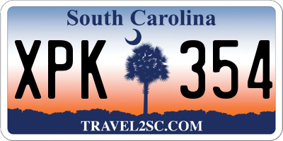 SC license plate XPK354