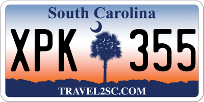 SC license plate XPK355