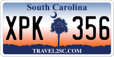 SC license plate XPK356