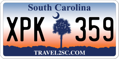 SC license plate XPK359