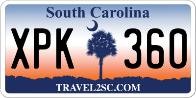 SC license plate XPK360