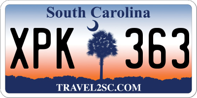 SC license plate XPK363