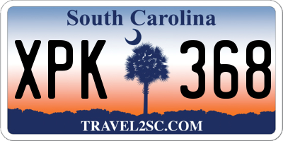 SC license plate XPK368