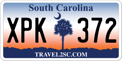 SC license plate XPK372
