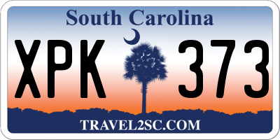 SC license plate XPK373