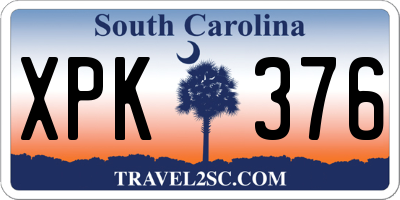 SC license plate XPK376