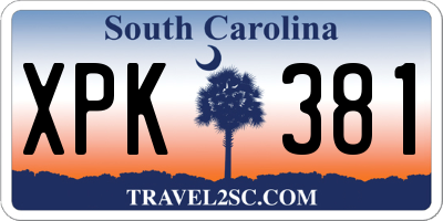 SC license plate XPK381