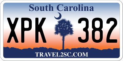 SC license plate XPK382