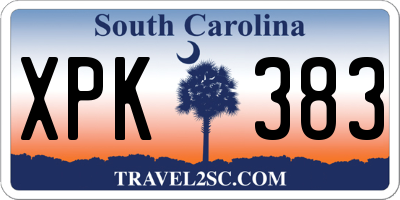 SC license plate XPK383