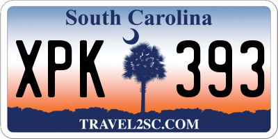 SC license plate XPK393