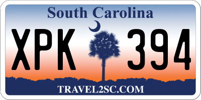 SC license plate XPK394