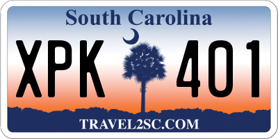 SC license plate XPK401