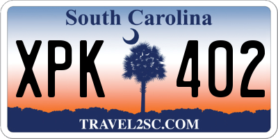 SC license plate XPK402