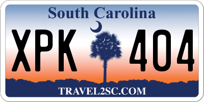 SC license plate XPK404