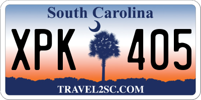 SC license plate XPK405