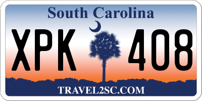 SC license plate XPK408