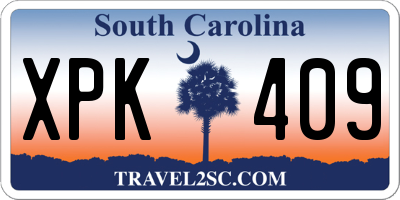 SC license plate XPK409