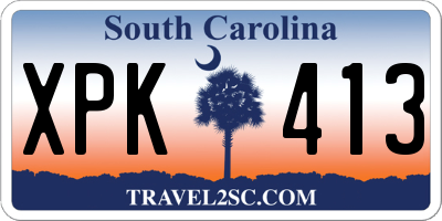 SC license plate XPK413