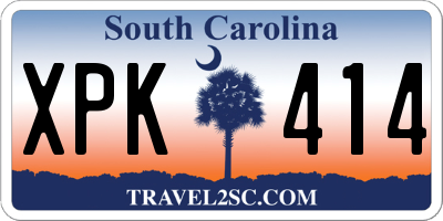 SC license plate XPK414