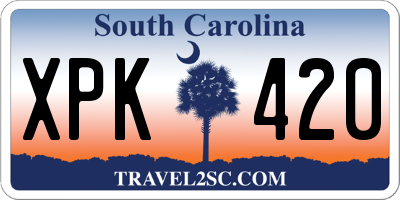 SC license plate XPK420