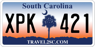 SC license plate XPK421