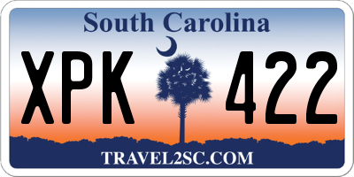 SC license plate XPK422