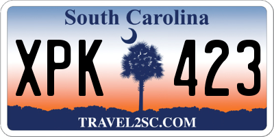 SC license plate XPK423