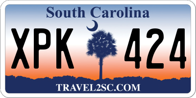SC license plate XPK424