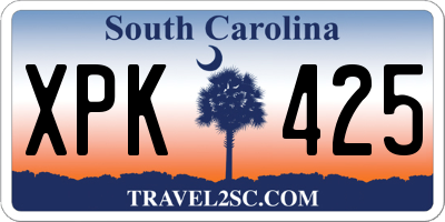 SC license plate XPK425