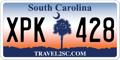 SC license plate XPK428