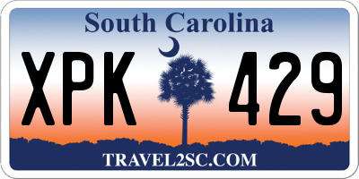 SC license plate XPK429