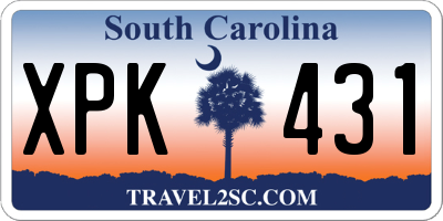 SC license plate XPK431