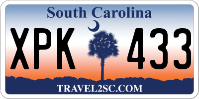 SC license plate XPK433