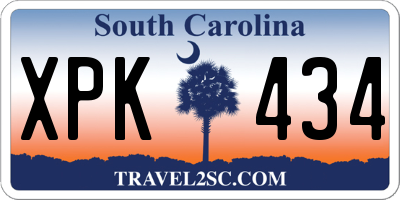 SC license plate XPK434