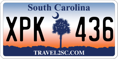 SC license plate XPK436