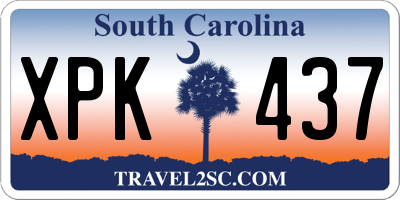 SC license plate XPK437