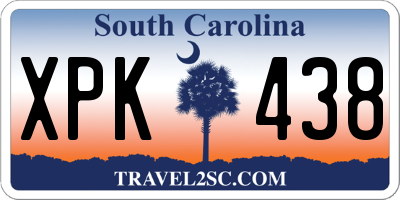 SC license plate XPK438
