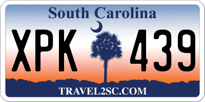 SC license plate XPK439
