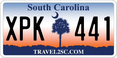 SC license plate XPK441