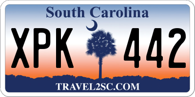 SC license plate XPK442