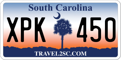 SC license plate XPK450