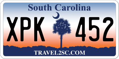 SC license plate XPK452
